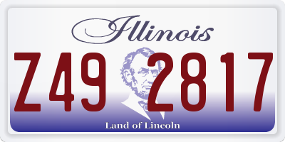 IL license plate Z492817