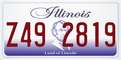 IL license plate Z492819