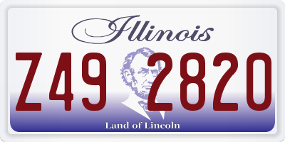 IL license plate Z492820