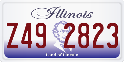 IL license plate Z492823