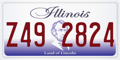 IL license plate Z492824