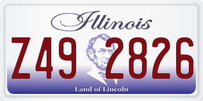 IL license plate Z492826