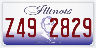 IL license plate Z492829