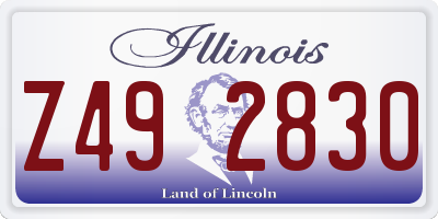 IL license plate Z492830
