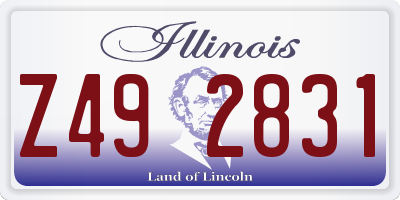 IL license plate Z492831