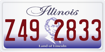 IL license plate Z492833