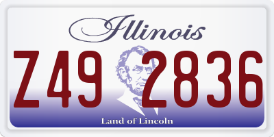 IL license plate Z492836