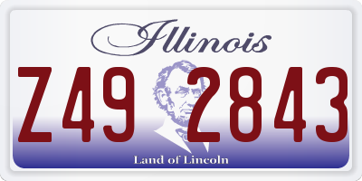 IL license plate Z492843