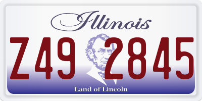 IL license plate Z492845