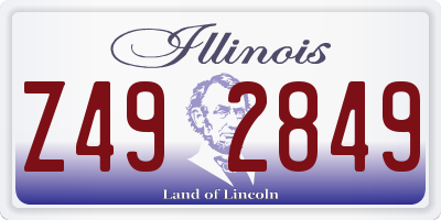IL license plate Z492849