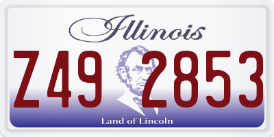 IL license plate Z492853