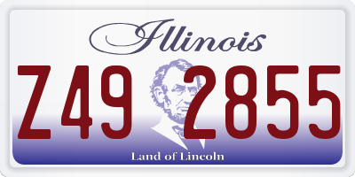 IL license plate Z492855
