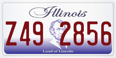 IL license plate Z492856