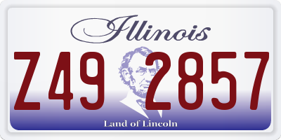 IL license plate Z492857