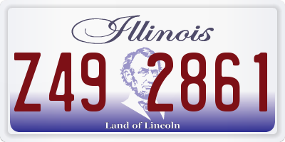 IL license plate Z492861