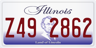 IL license plate Z492862