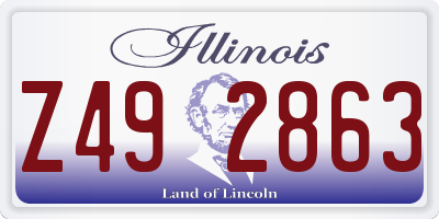 IL license plate Z492863