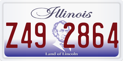 IL license plate Z492864