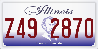 IL license plate Z492870