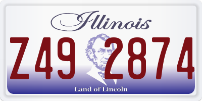 IL license plate Z492874
