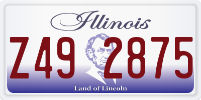 IL license plate Z492875
