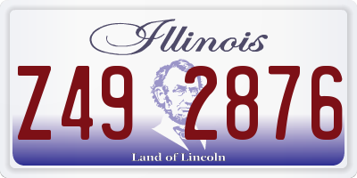 IL license plate Z492876