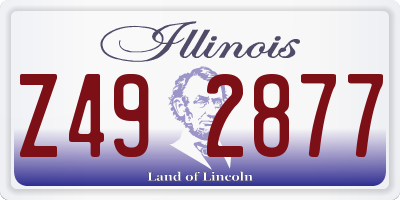 IL license plate Z492877