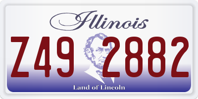 IL license plate Z492882
