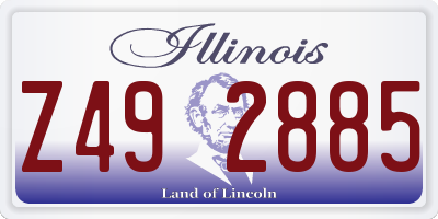 IL license plate Z492885