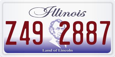 IL license plate Z492887