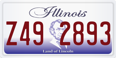 IL license plate Z492893