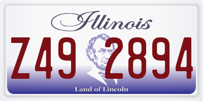 IL license plate Z492894