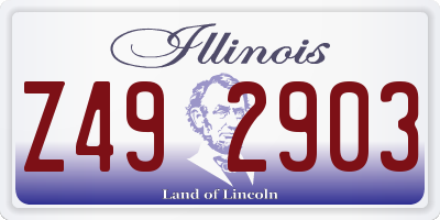 IL license plate Z492903