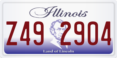 IL license plate Z492904