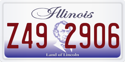 IL license plate Z492906