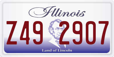 IL license plate Z492907
