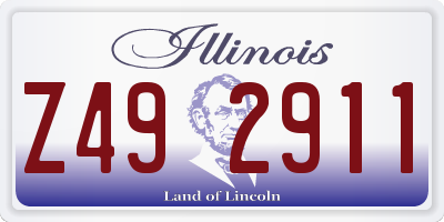 IL license plate Z492911