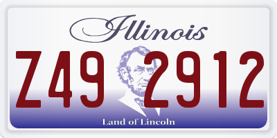 IL license plate Z492912