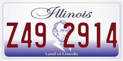IL license plate Z492914