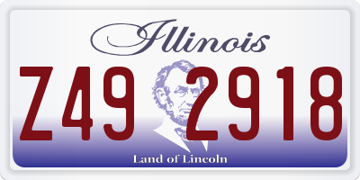 IL license plate Z492918