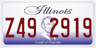 IL license plate Z492919