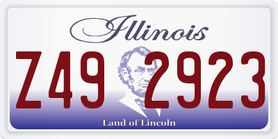 IL license plate Z492923