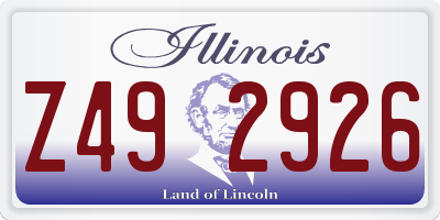 IL license plate Z492926