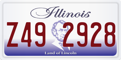 IL license plate Z492928