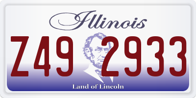 IL license plate Z492933