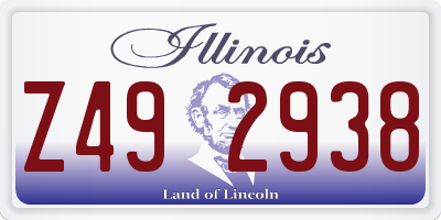 IL license plate Z492938