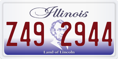 IL license plate Z492944