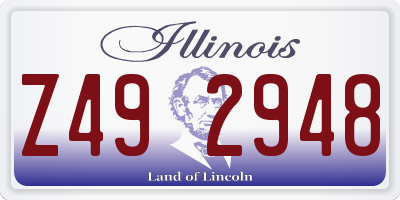 IL license plate Z492948