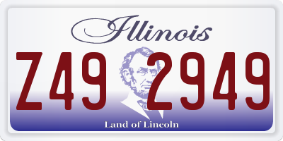 IL license plate Z492949