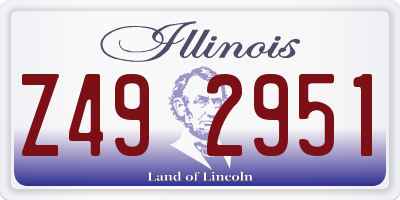 IL license plate Z492951
